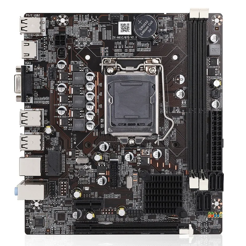 

H61 Motherboard LGA1155 DDR3 Dual Channel Support 16G Memory for LGA1155 Celeron Pentium I3 I5 I7