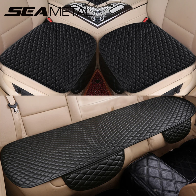 3 шт. универсальный чехол для автомобильных сидений искусственная кожа подушки