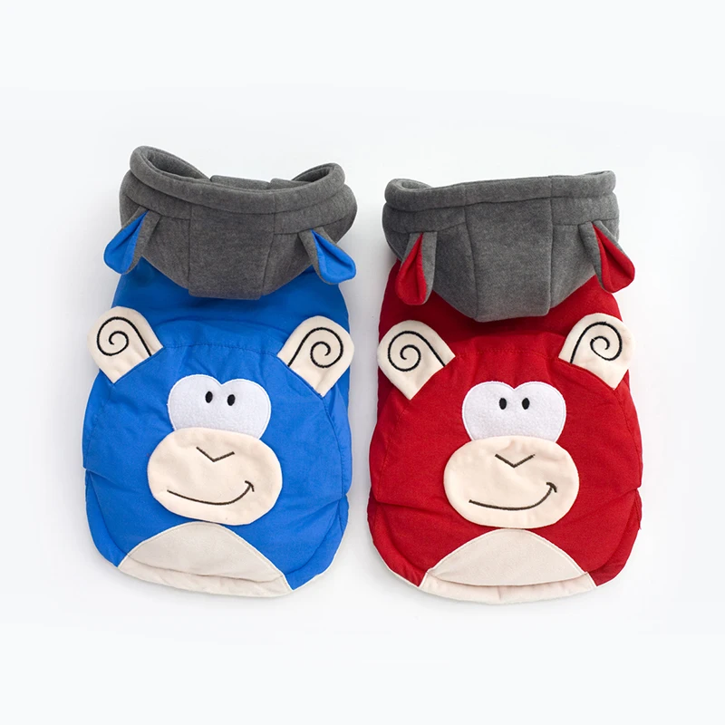 Осенне-зимнее пальто для собак хлопковая одежда в виде обезьяны щенков