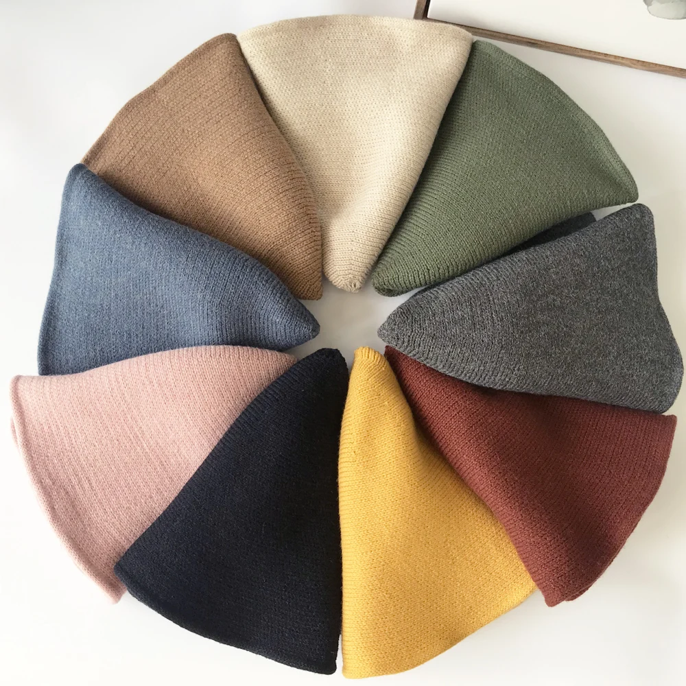 Hat female Autumn winter fisherman hat female small pure and fresh Korean version of joker spring summer day department corduroy