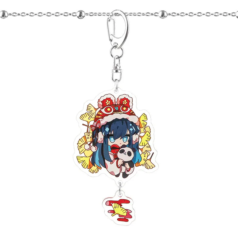 

Demon Slayer Keychain Cartoon Double Sided Acrylic Accessories Creative New Year Series Cosplay Pendant Fans Trinket Friend Gift