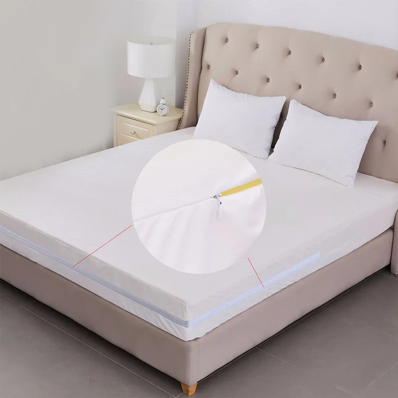 

Polyester Knitted Fabric Waterproof and Breathable Bedspread Mattres Protection Cover Zipper Dimensional All-inclusive Bed Sheet