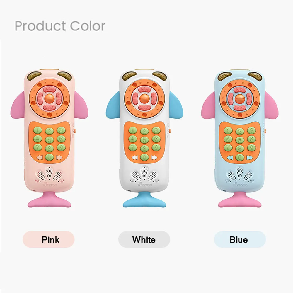 

Cartoon Whale Baby Mobile Phone With Music Toy Cellphone Remote Control Children Phone English Early Learning Mobile Phones Toys