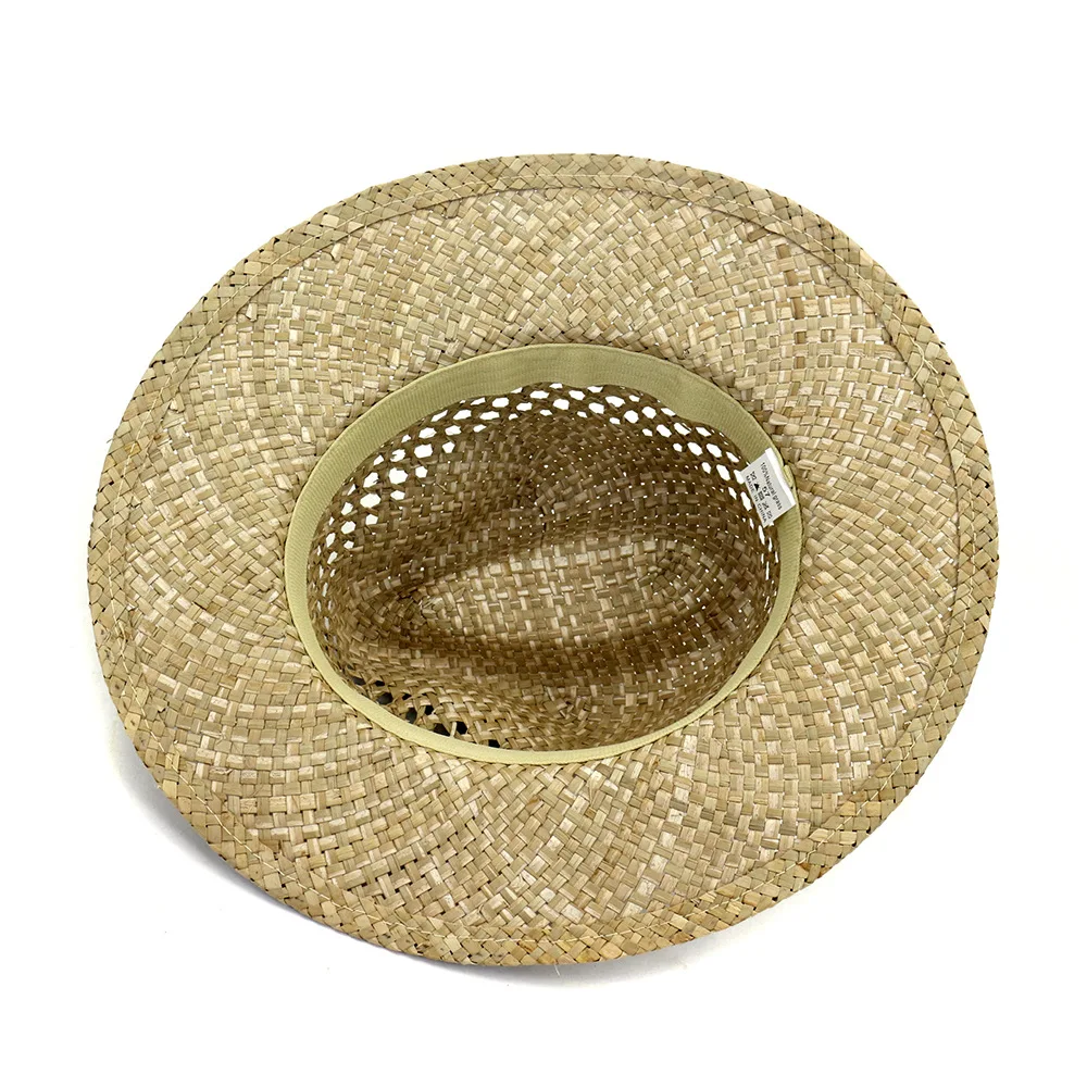 

Straw Hat Ribbon Women Wide Brim Sun Beach Summer Men Panama UV Protection Breathable Holiday Outdoor Cap Accessory For Lady