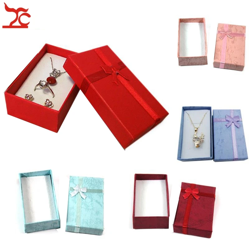 24 Pcs Mix Color Gift Box Jewelry Earring Organizer Storage Box Pendant Paper Package Box Jewelry Ring Storage Box 8*5*2.5CM