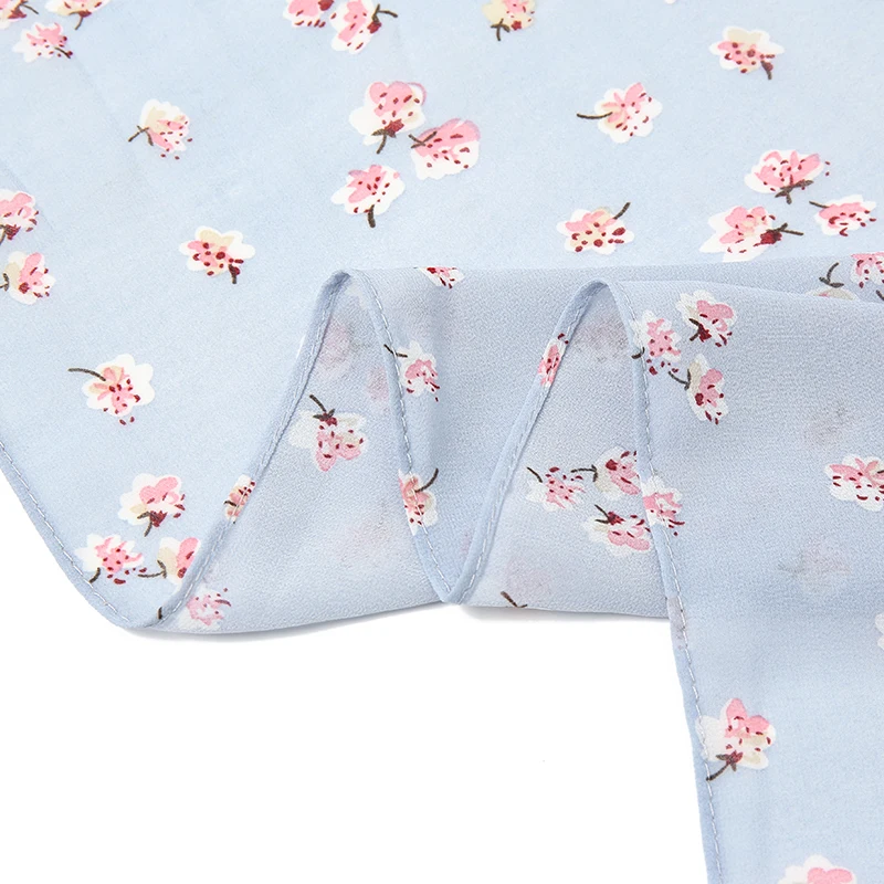 Новое поступление плиссированный цветочный шифоновый шарф шали большой размер