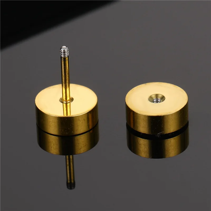 

1Pcs/Simple Hip Hop Fashion Earrings Gold Rhinestones Stainless Steel Korean Trendy Men&Women Casual Gift Jewelry