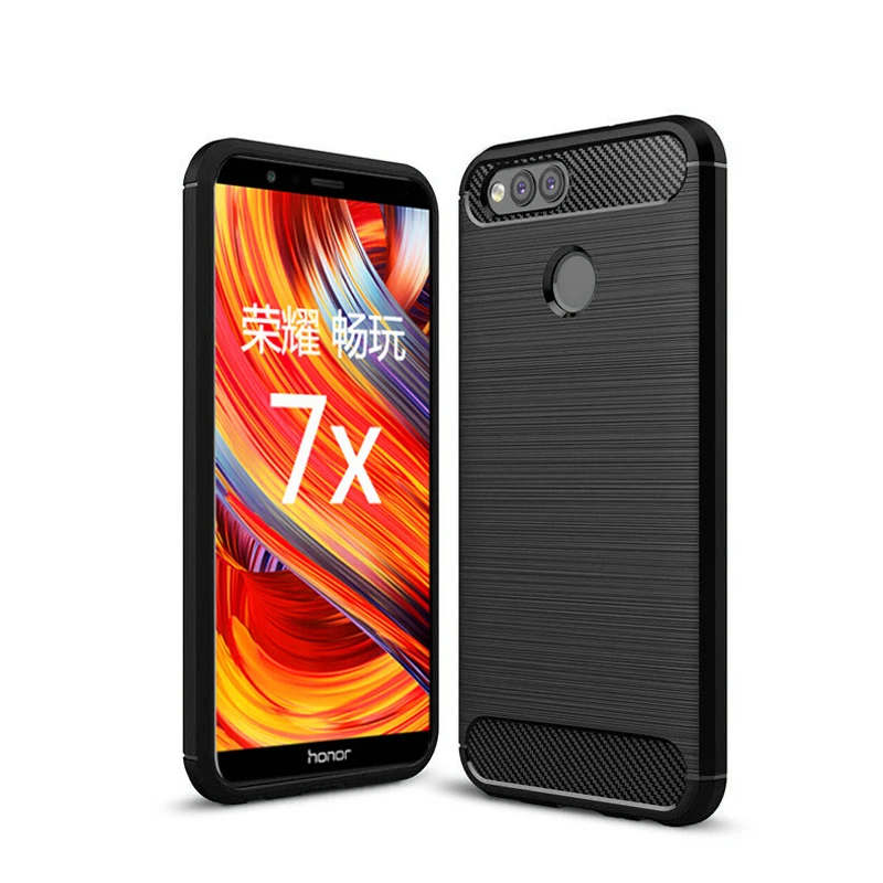 

For Huawei Honor 7X Silicon protective Case Honor 7X Case Phone Case Honor 7X 7 X TPU Phone Case Cover Ultra Slim Luxury+gift