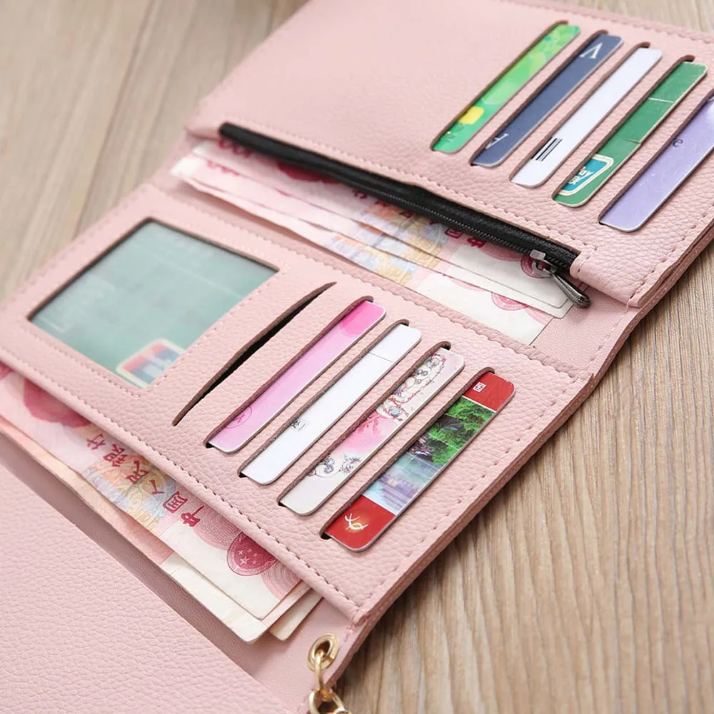 

Fashion Ladies Long Wallet Coin Purse Tassel Coin Purse Wallet Card Holder Pu Leather Money Wallet 2021 New #seb
