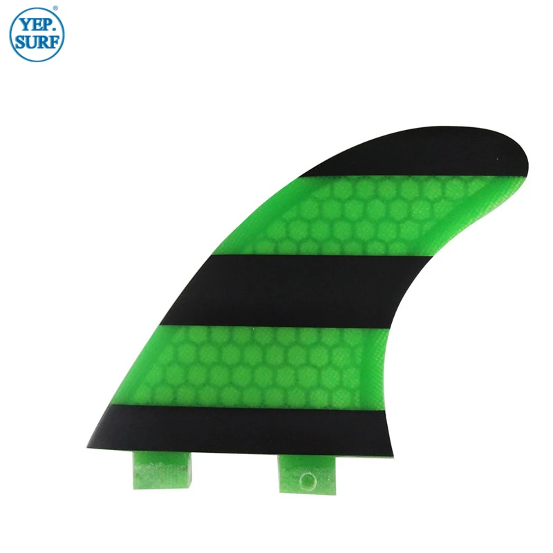 Surfboard Fin Double Tabs L Fins Green and Black Honeycomb Fiberglass in Surfing | Спорт и развлечения