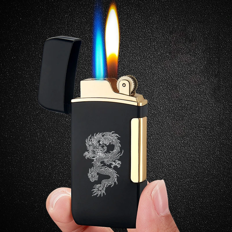 Можно переключать между двумя пламенными металлическими надувными зажигалками