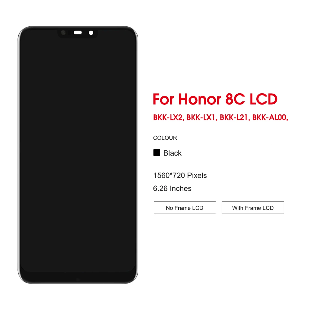 ЖК-дисплей 6 26 дюйма для Huawei Honor 8C сенсорная панель дигитайзер в сборе замена Honor8C