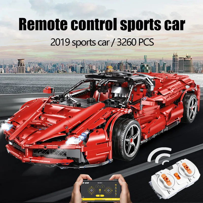 3260PCS City Remote Control MOC Sports RC /non-RC Car Building Blocks for Technical Motor Power Racing Bricks Toys Children | Игрушки и