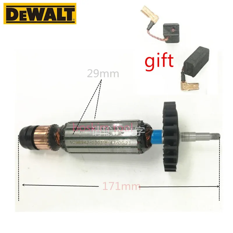 Якорный ротор для DeWALT DWE4057 DWE4056 DWE4051 DWE4050 AC220 240V якорь|Аксессуары