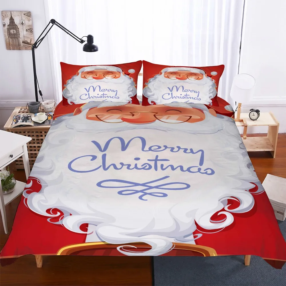 Длинная борода Санта Клаус пододеяльник для дома и общежития одеяло постельные