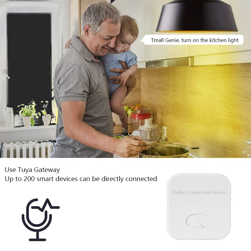 Умный переключатель ZigBee Tuya 1 позиционный релейный модуль с голосовым управлением