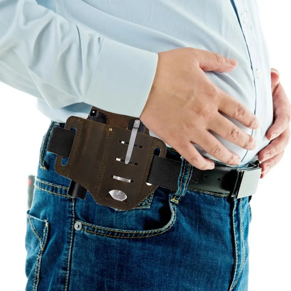 

Кожаный чехол ручной работы с когтеточками, портативная Защитная Сумка Molle, сумка для повседневного использования, чехол, инструмент, мален...