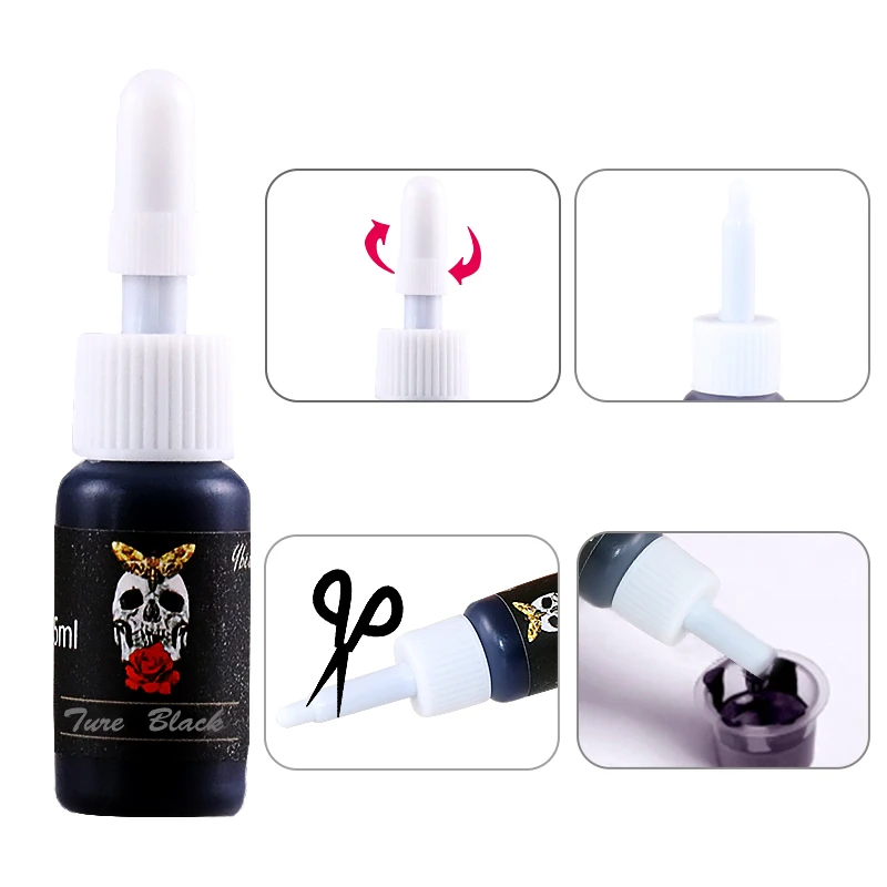 5ml Color mixing Tattoo Ink Professional Semi Permanent Natural Plant Pigment Makeup Tattoos Ink Pigment For Body Art Paint