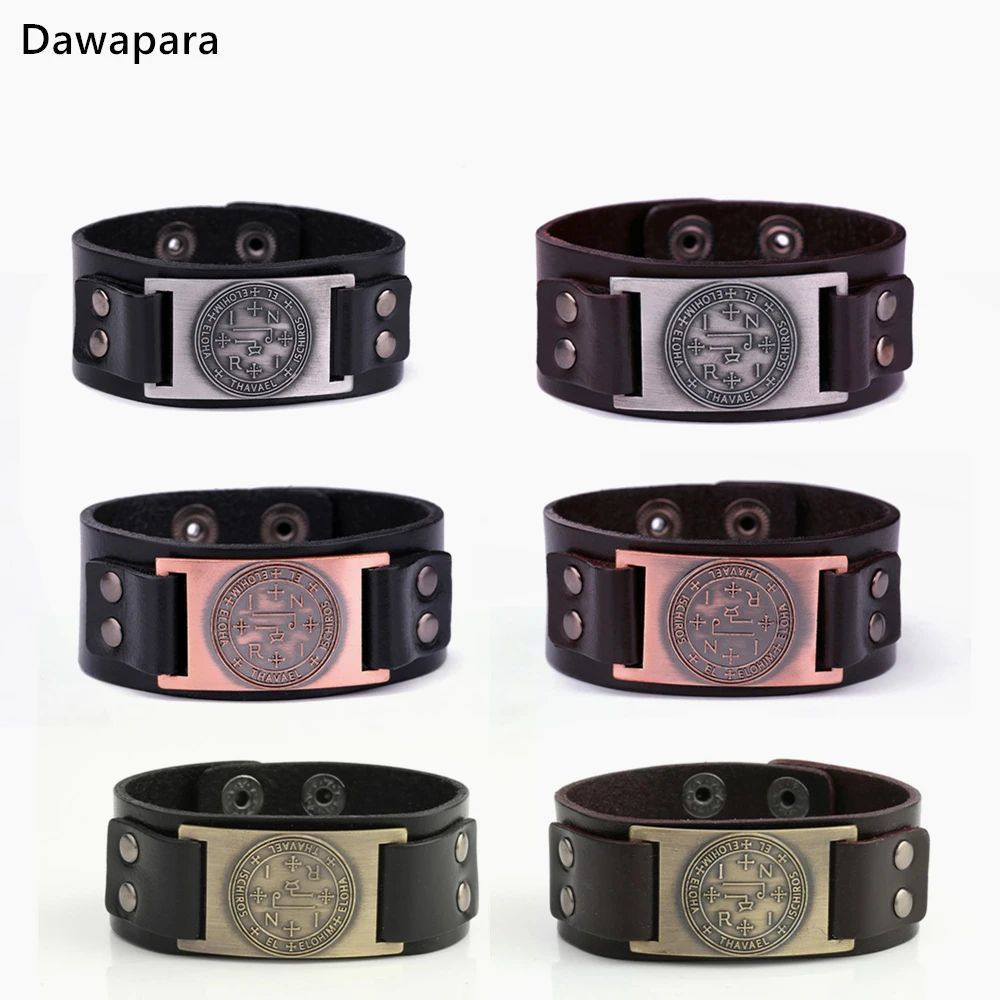 Браслет браслет из натуральной кожи ювелирное украшение соломонового талисмана