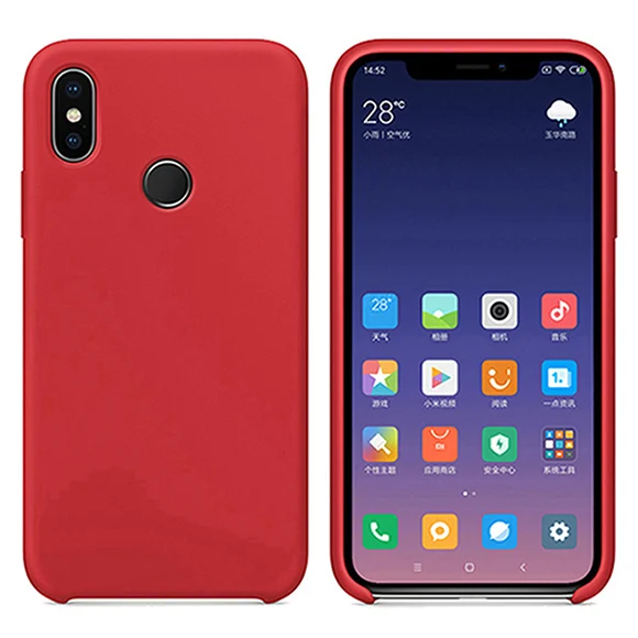 Red Официальный жидкий силиконовый чехол для Xiao mi Red mi Note 7 K20 5 6 Pro 5 Plus 4X 6A S2 Официальный чехол для mi 9 8 SE 8 Lite 9T A2 Capa - Цвет: Red
