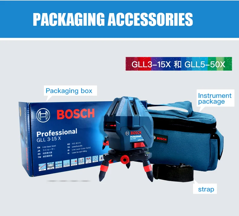 Bosch GLL5-50X/GLL3-15X Лазерная Маркировочная Техника инфракрасный маркировочный инструмент 5 линия 3 линия 1 заказ