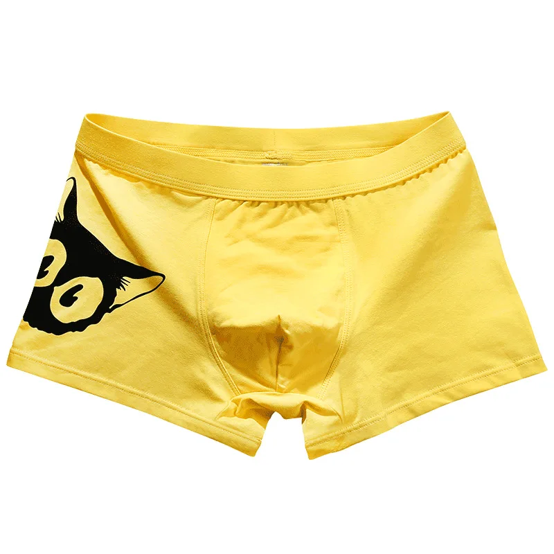 

20213D Senseless Men's Pure Cotton Flat Pants Shorts Cartoon Printed Panties