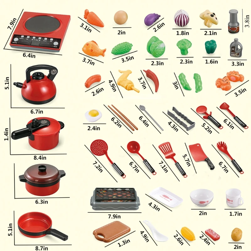 

1Set Cookware Toy with Induction Cooker Plates Food Kitchen Pretend Play House Set Interactive Educational Cooking Toy