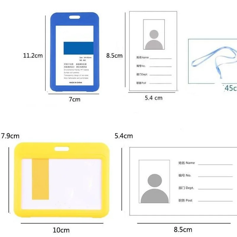 

Plastic Retractable ID Badge Neck Lanyard Card Holder Cover with Badge Clip Cute ID Badge Reel Nurse Accessories
