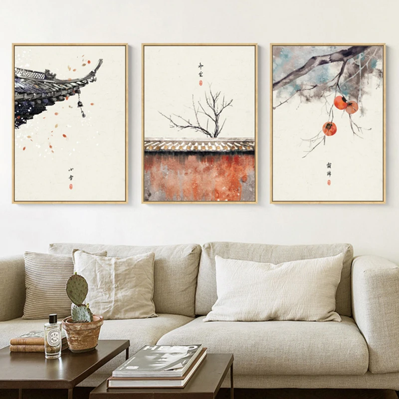 

Japan Style Posters Chinese Canvas Painting 24 Kinds Of Festivals Landscape Wall Art Pictures for Living Room Bedroom Home Decor