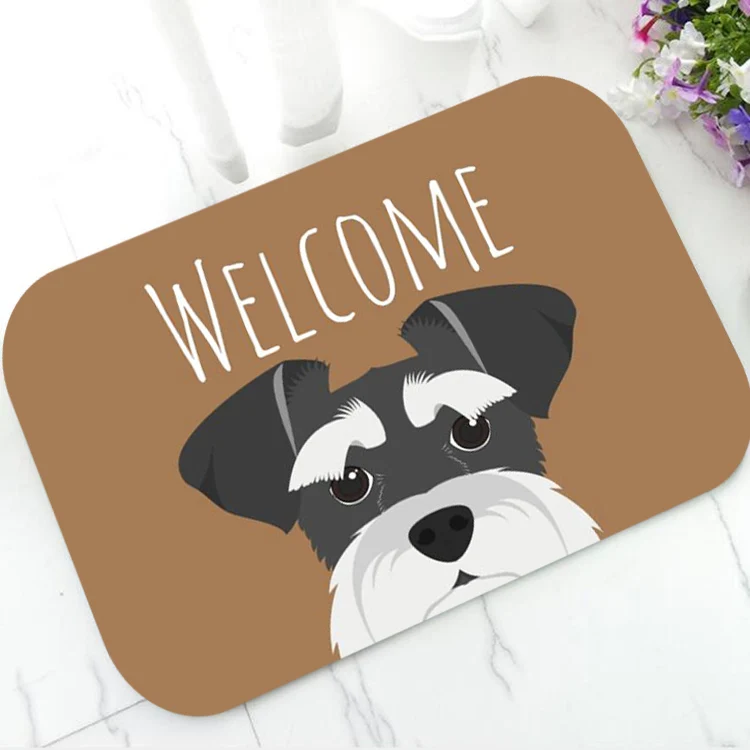 Забавный дверной коврик с изображением собаки шнауцера домашний декор | Дом и сад
