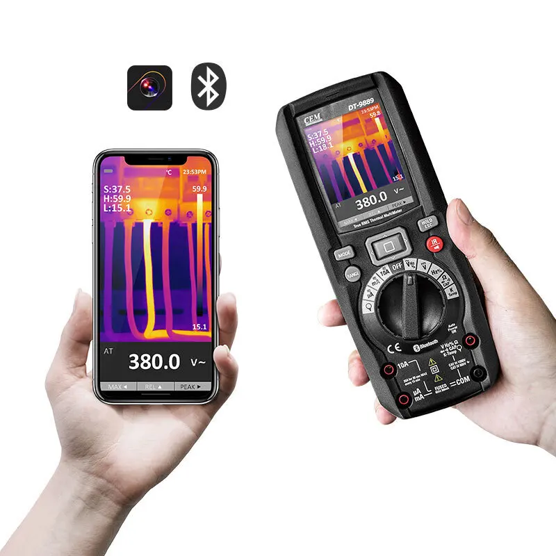 

CEM DT-9889 Digital Multimeter Profesional Industrial Infrared Thermal Imager With Bluetooth True RMS Two-In-One Tester