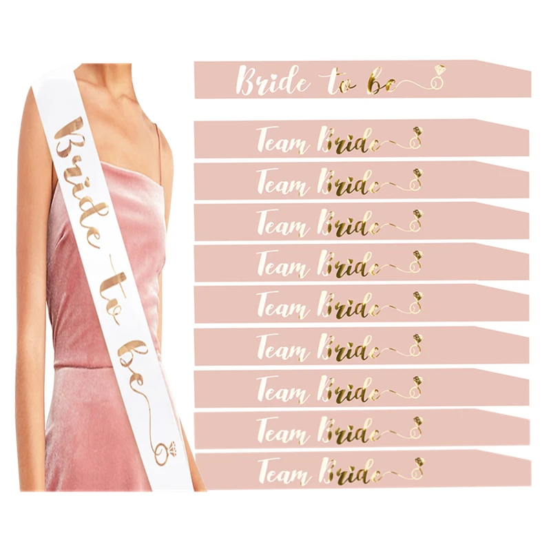 

Combination Sale Bachelorette Party Sash Bride To Be Sash and Team Bride Sash for Wedding Bridesmaid Gift Bridal Shower Decor