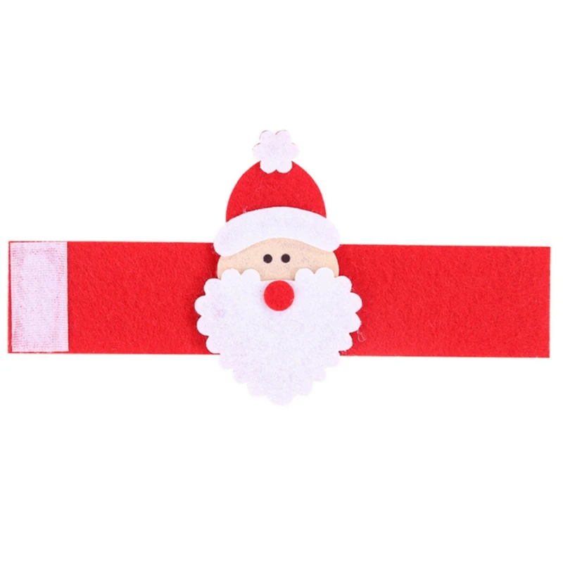 Нетканая Санта Клаус кольца для салфеток 12 шт./лот Рождественский Набор