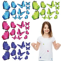 small size butterfly set patch for shoes cotton mask diy accessory stickers heat transfer iron on clothes fashion patches hot