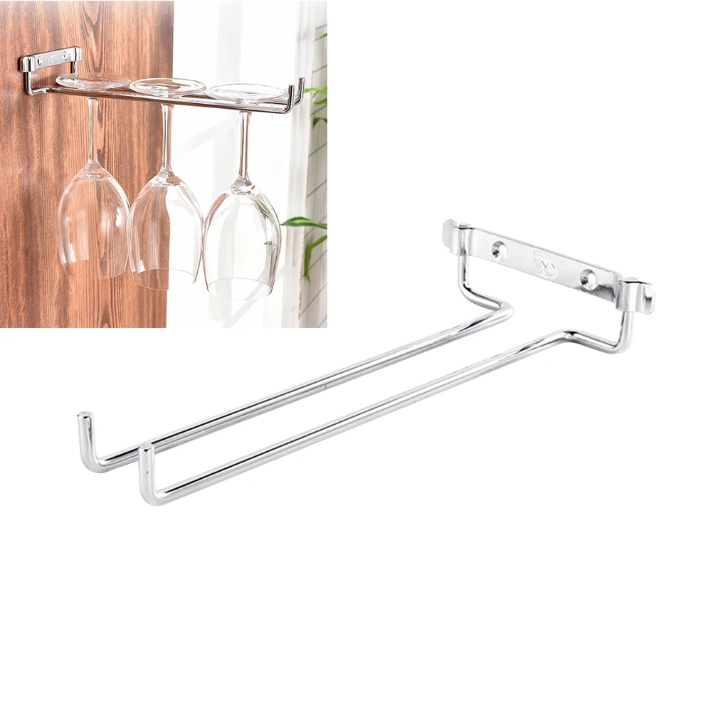 Подвесная вешалка для Винных Бокалов Однорядная полка железная подвесная стойка