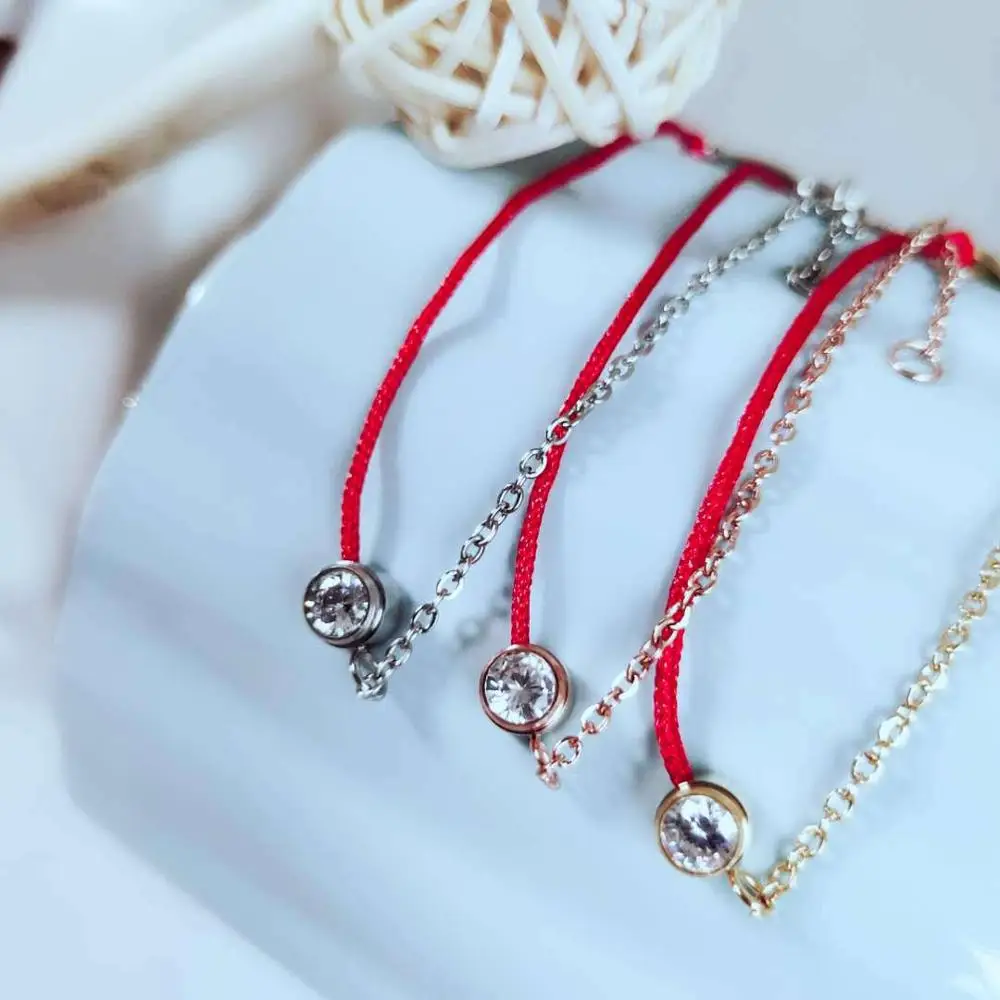 2019 новый браслет простой титановая сталь одиночное соединение красный