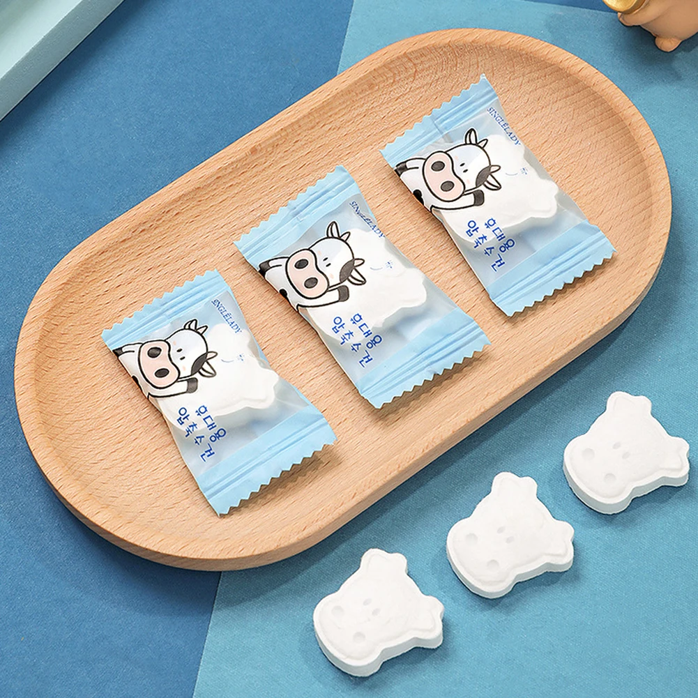 50 шт одноразовые натуральный хлопок сжатого Портативный для путешествий