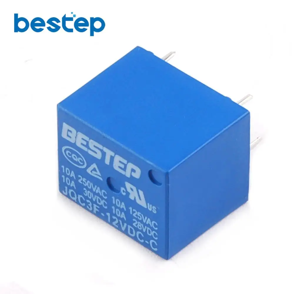 5 шт. BESTEP T73 12V реле синий JQC3F 12VDC C|relay 12v 5pcs|relay |