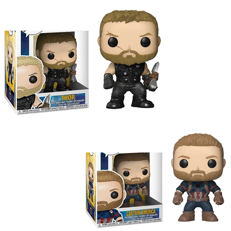 FUNKO Марвел Мститель Thor Captain America виниловая экшн фигурка Коллекционная модель