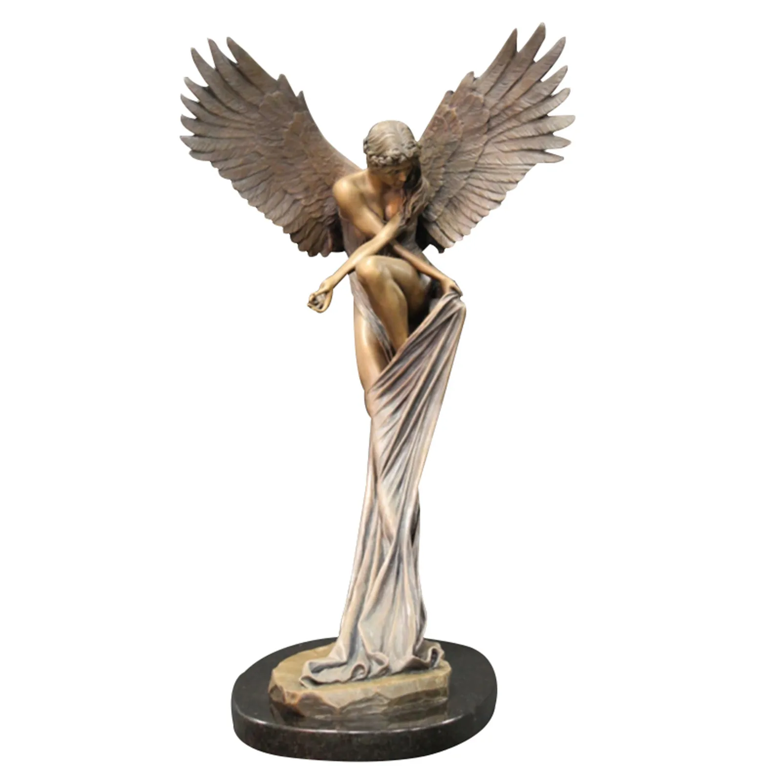 

Redemption Angel Creative Sculpture Garden Decoration Outdoor Home Angel Figurines BENL889
