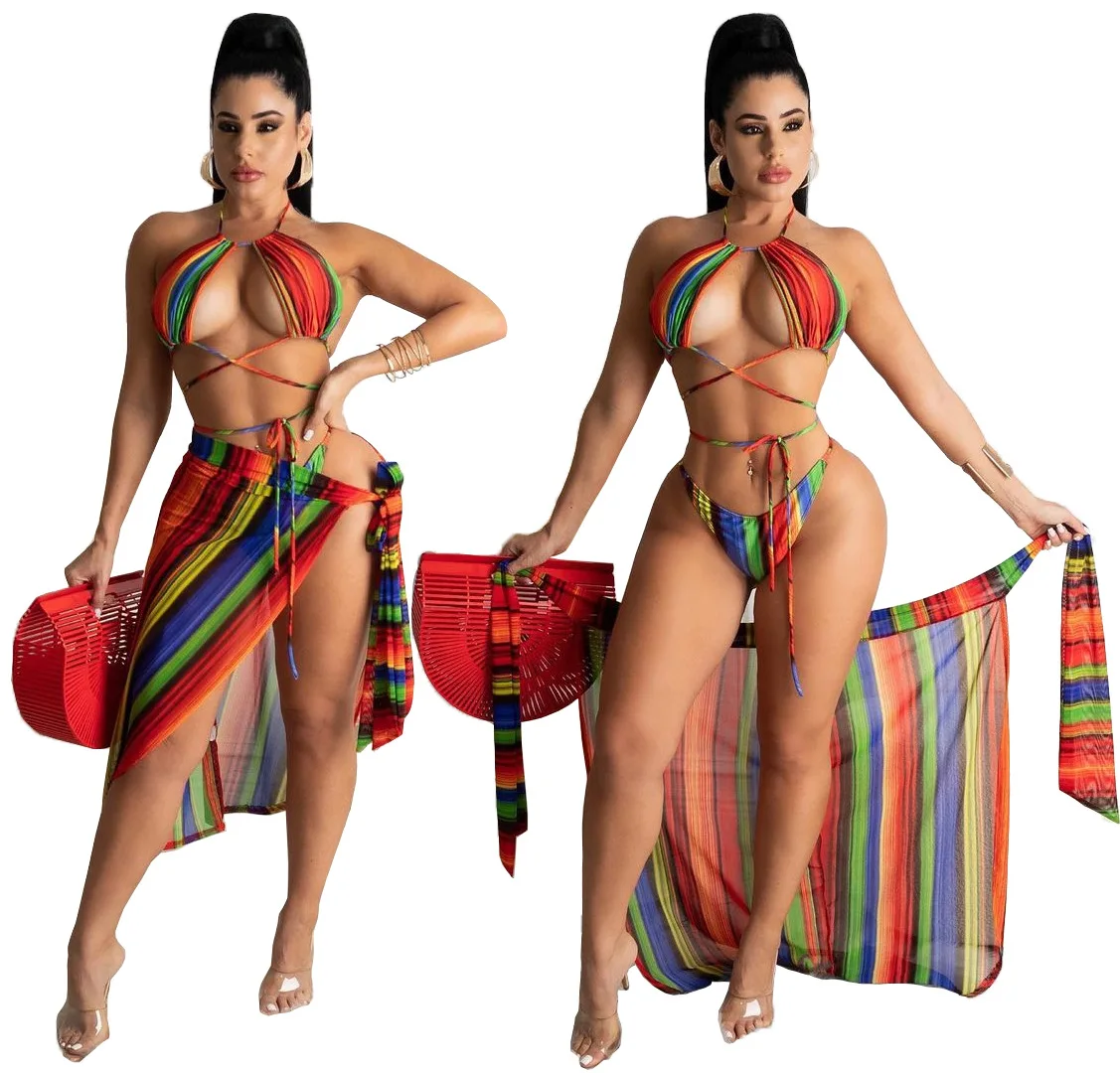 Women's Swimsuit one piece 2021 Bikini set Woman Clothes Bikinis Sexy Summer Bathing Suits Beach  UnderwearThree-piece suit