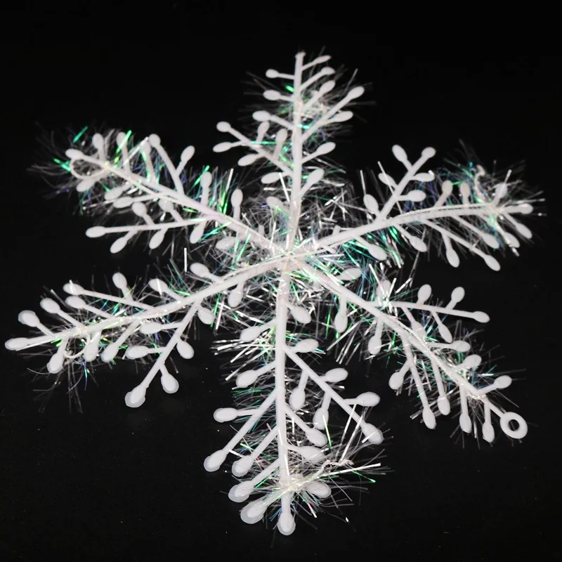 C белая пластиковая подвеска в виде снежинки подвески для рождественской