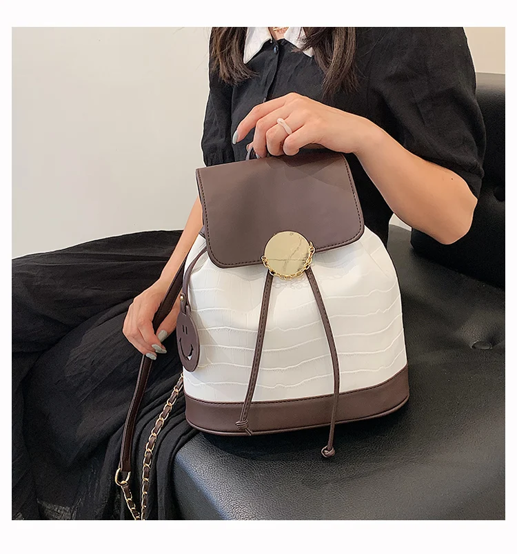 

Женский рюкзак, маленький Повседневный Многофункциональный рюкзак через плечо с каменной зернистой поверхностью, Женская дорожная сумка д...