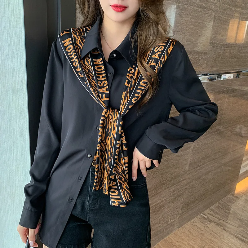 

Shirt Women's Design Sense Niche Spring New French Retro Long-sleeved Shirt