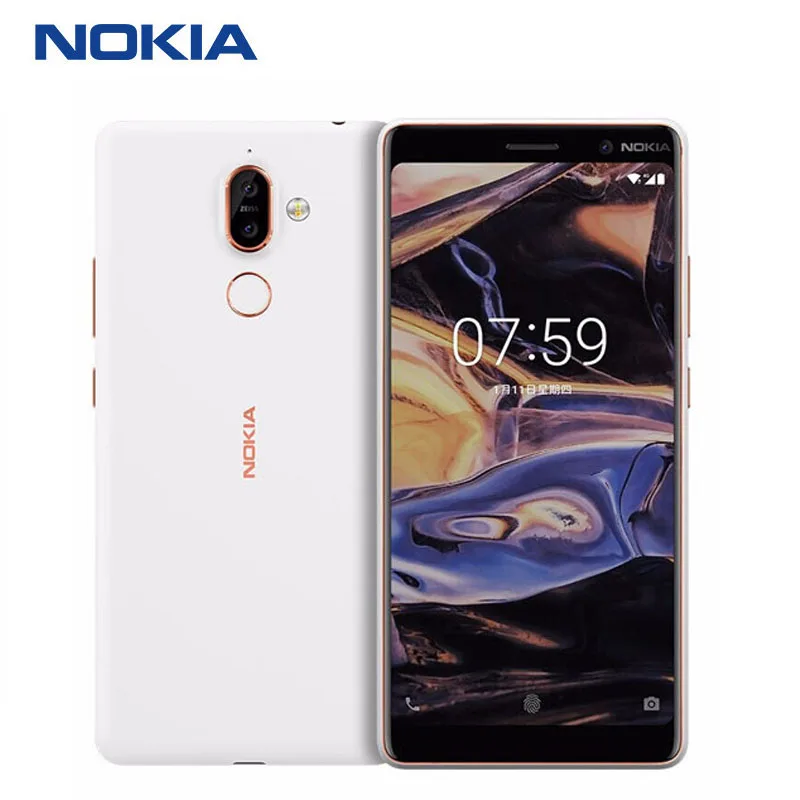 Nokia – Smartphone 7 plus débloqué, téléphone portable, plein écran, double SIM, 4G, noir, 6 + 64G, Android  (0)