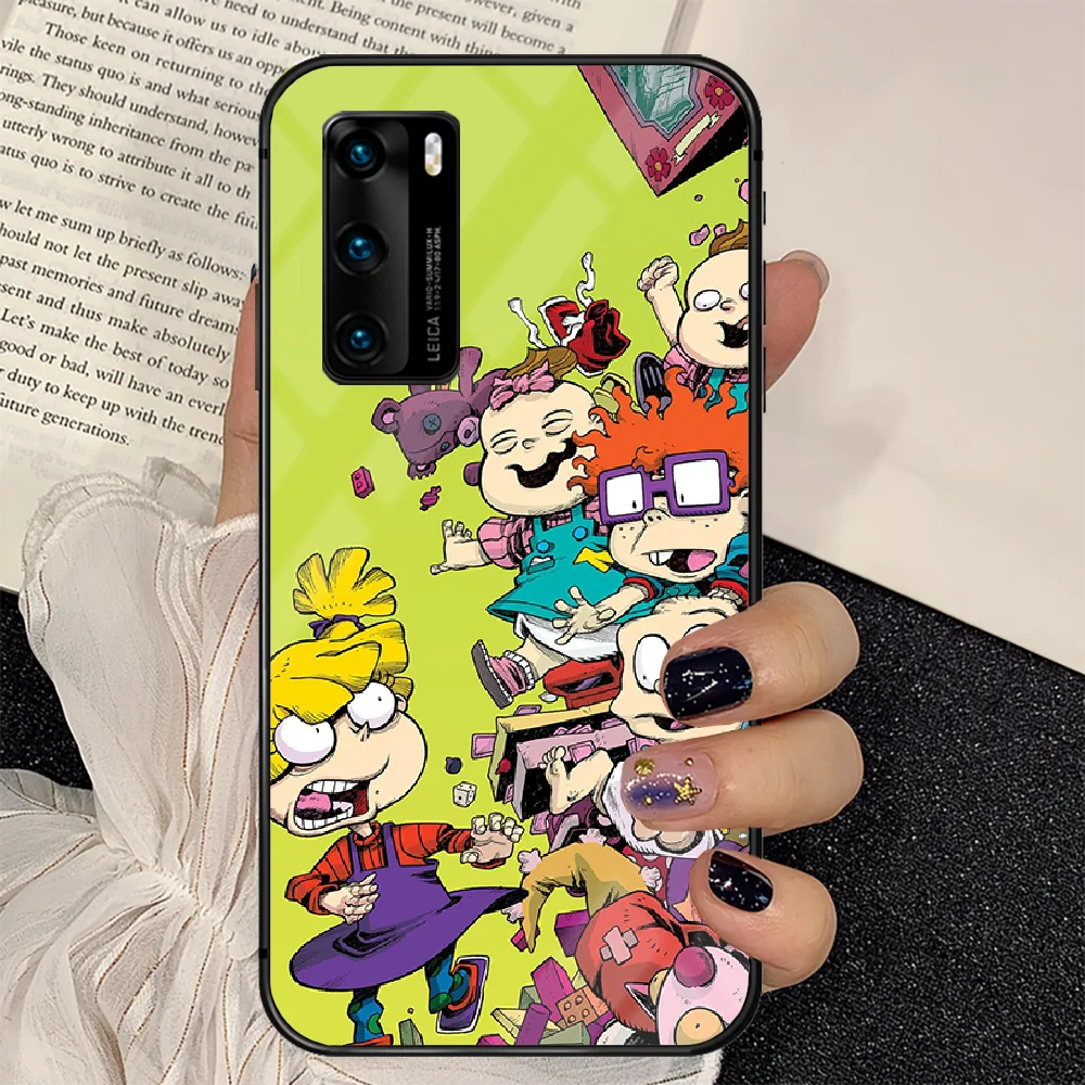 

Cartoon Rugrat Funny Phone Tempered Glass Case Cover For Huawei P Nova Mate 5T 20 30 40 E Pro Lite Smart 2019 2021 Fashion Cover