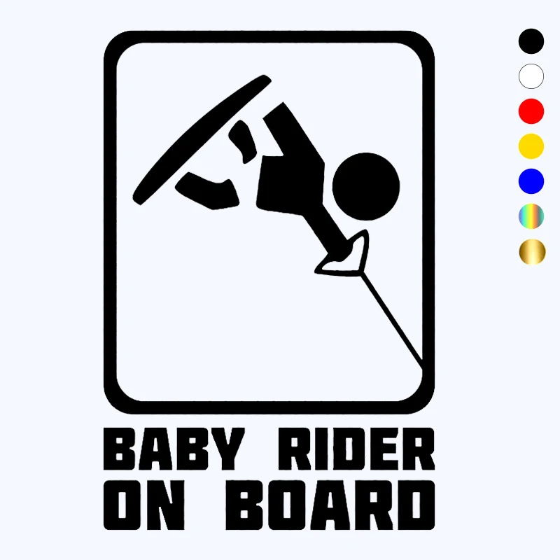

CK3373# Various Sizes Baby wakeboard rider on board vinyl car sticker removable decal self-adhesive car auto stickers