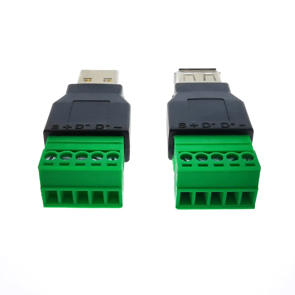 USB 2 0 штекер-гнездо на 5-контактный винт 1 шт. | Электронные компоненты и