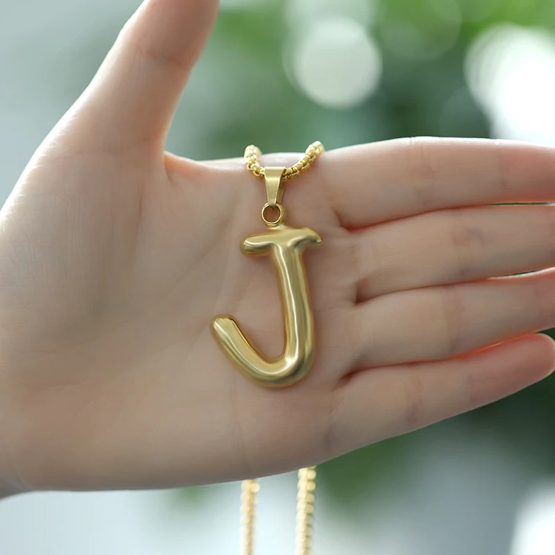 Дизайн букв заглавная буква ожерелье для женщин и мужчин ювелирные изделия