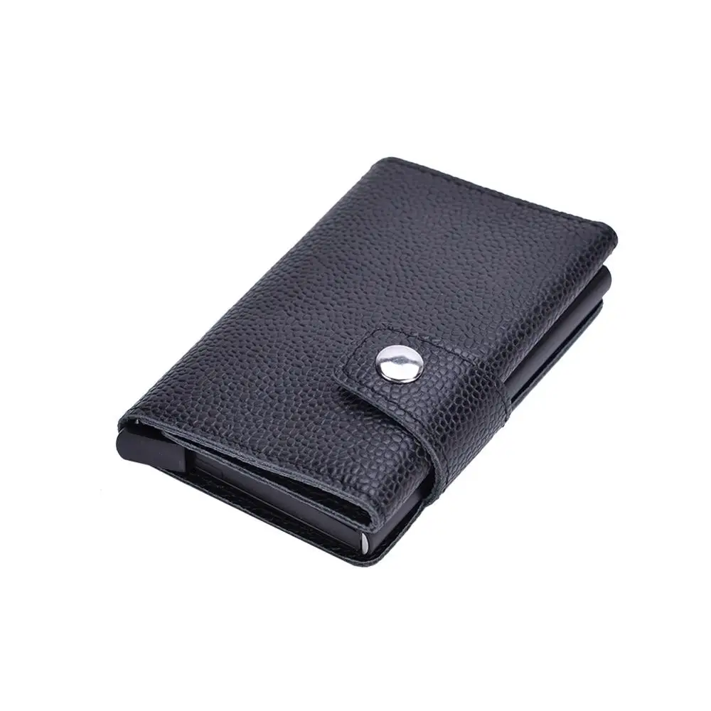 Мужской кошелек из натуральной кожи RFID держатель для кредитных карт